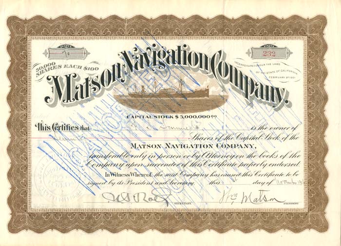 Matson Navigation Co.